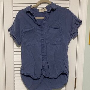 Cloth & Stone Blue Button-Down Shirt